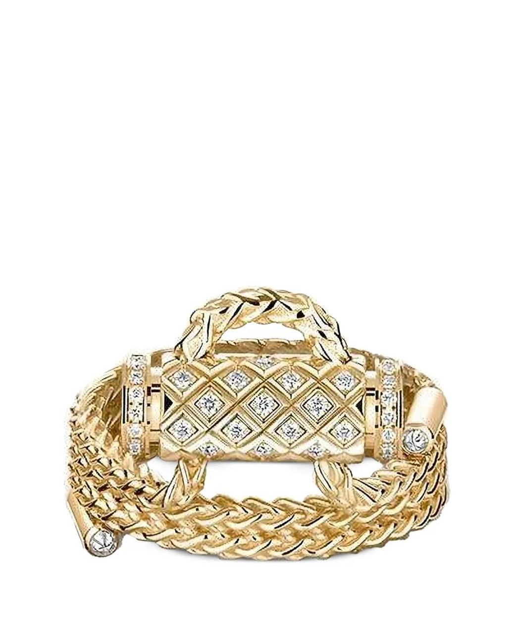 Nouvel Heritage Metallic Latch Diamond Ring