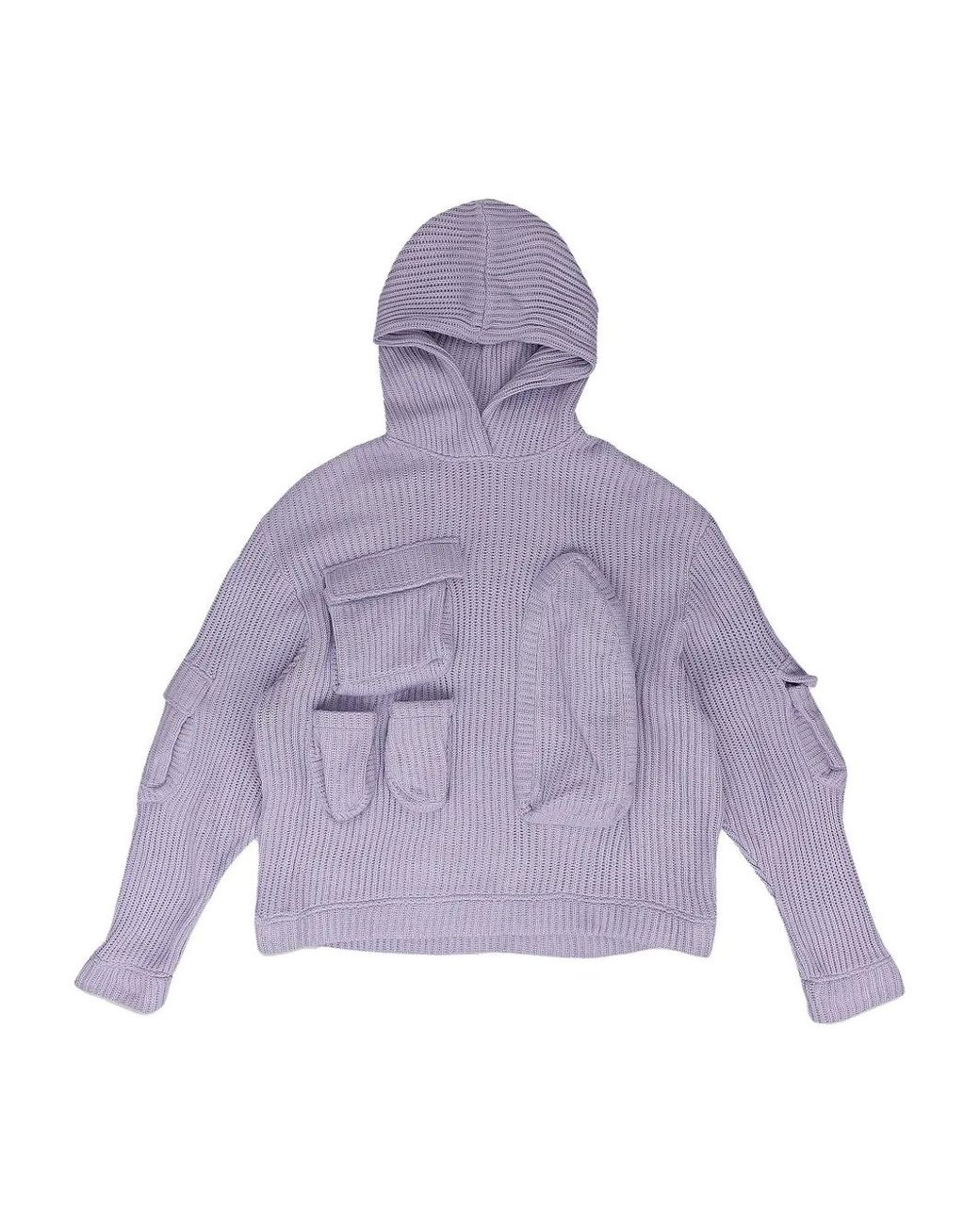 Who Decides War Purple Multi-Pocket Hoodie for men