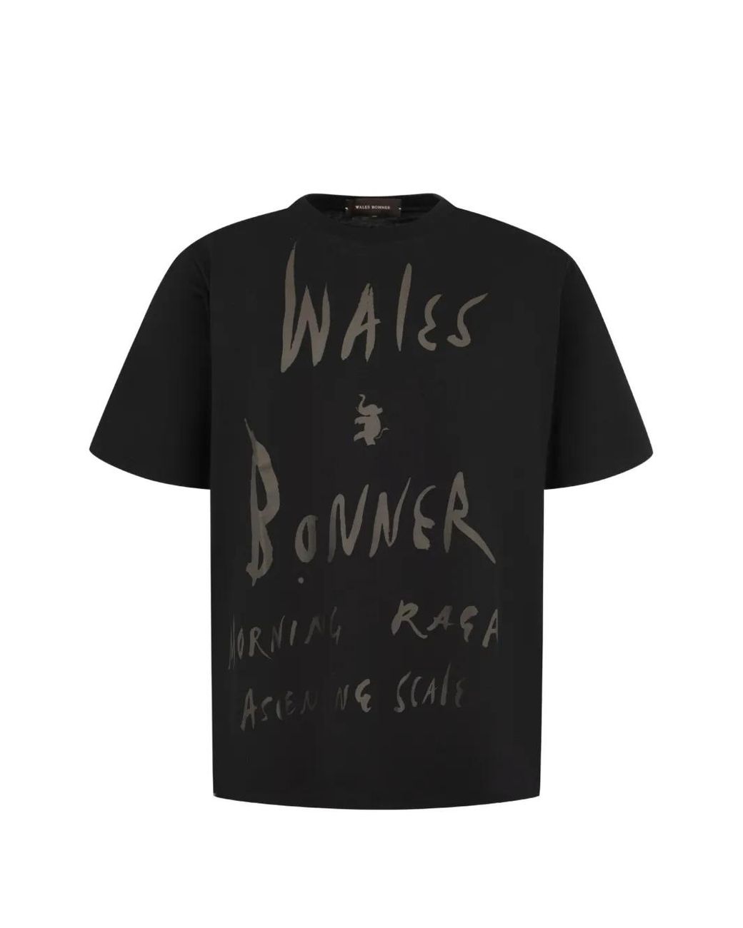 Wales Bonner Black Raga Graphic-Print T-Shirt for men