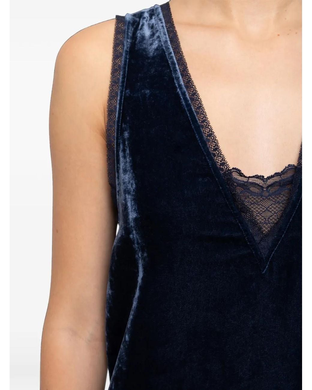 Zadig & Voltaire Blue Renzo Velvet Dress