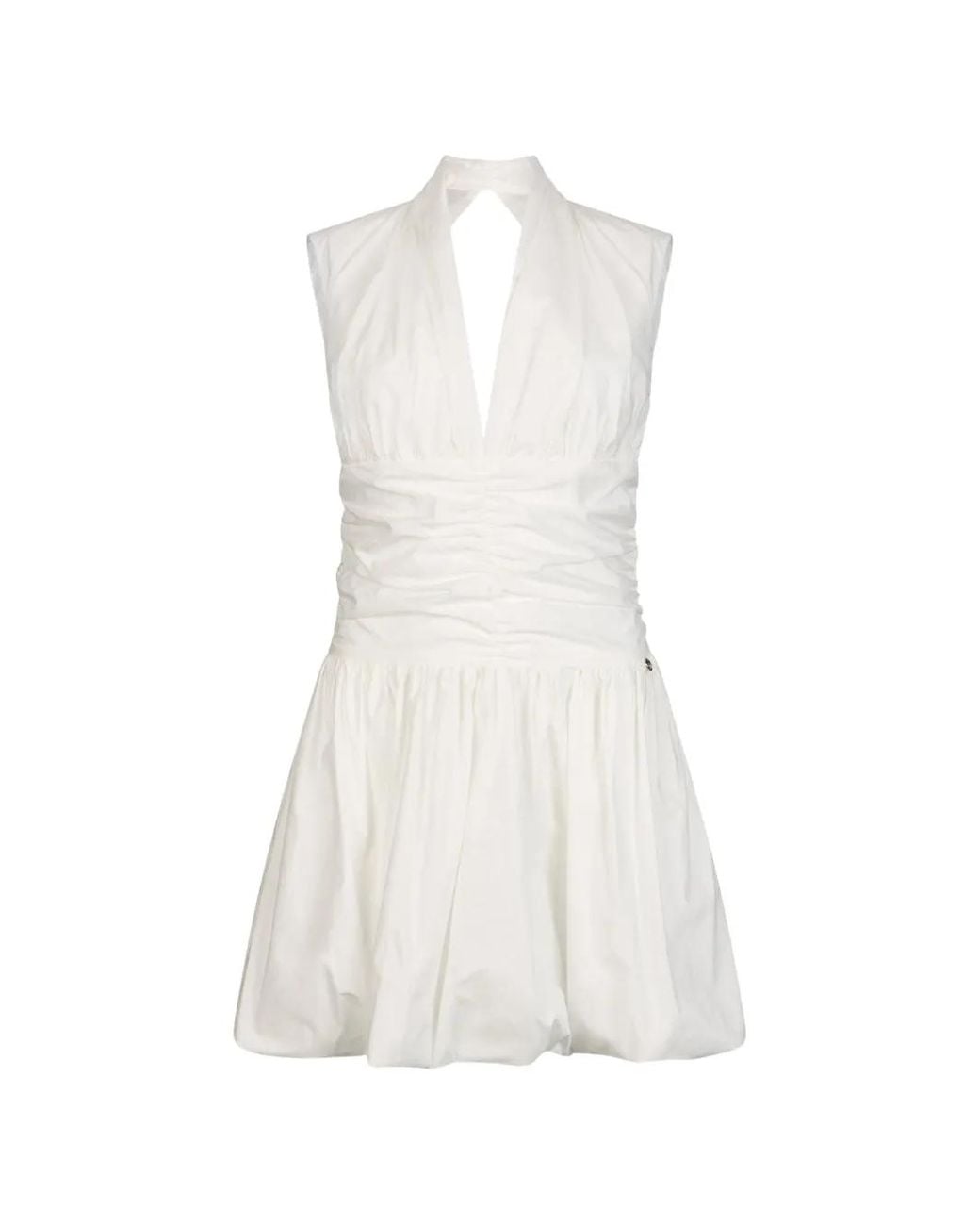 Liu Jo White Short Dress With Cut-Out Detail