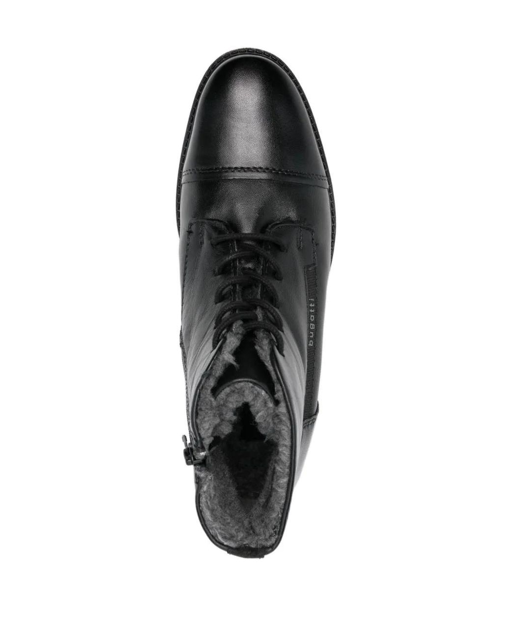 Bugatti Black Leather Ankle Boots for men