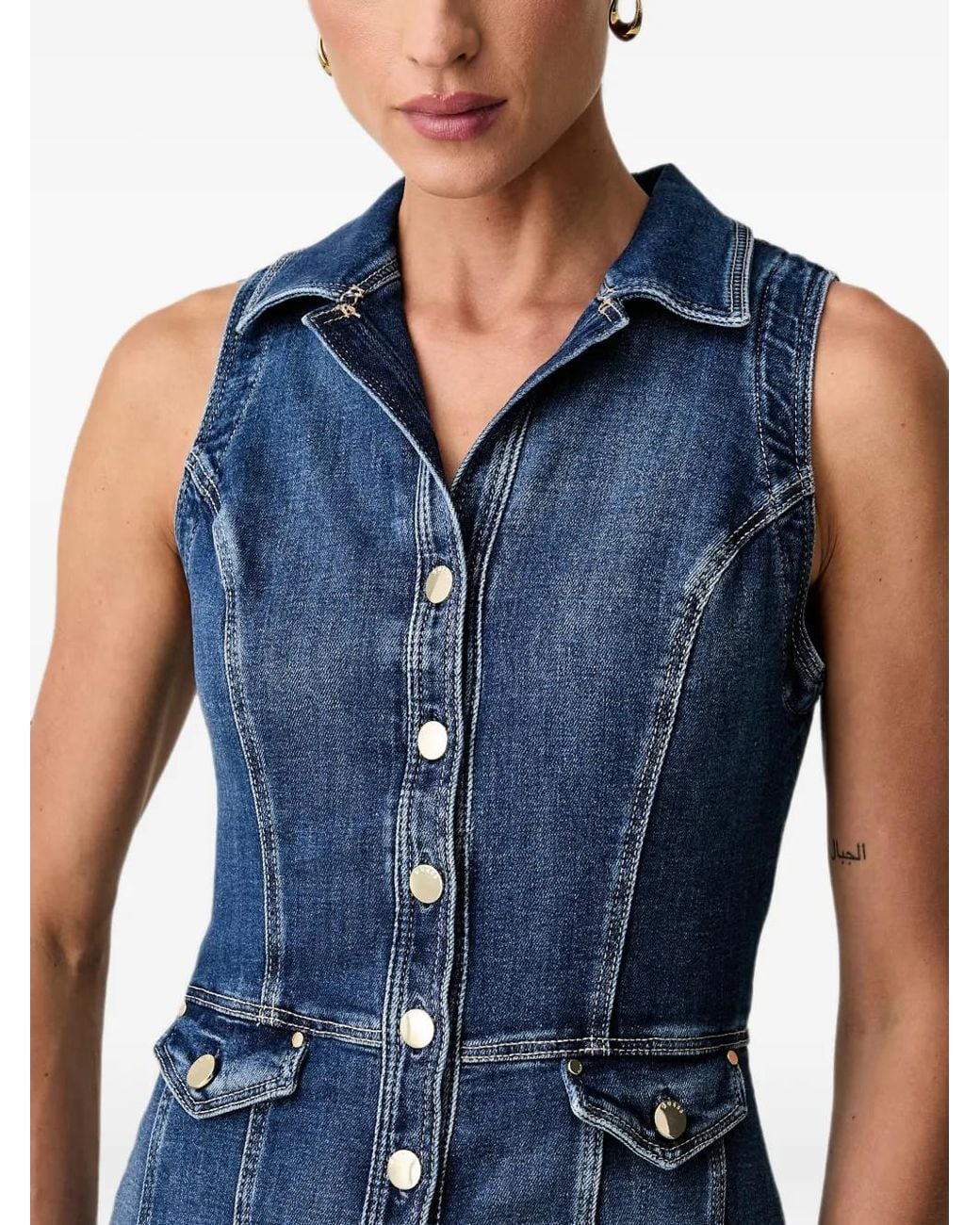 Blusa Con Botones Guess de color Blue
