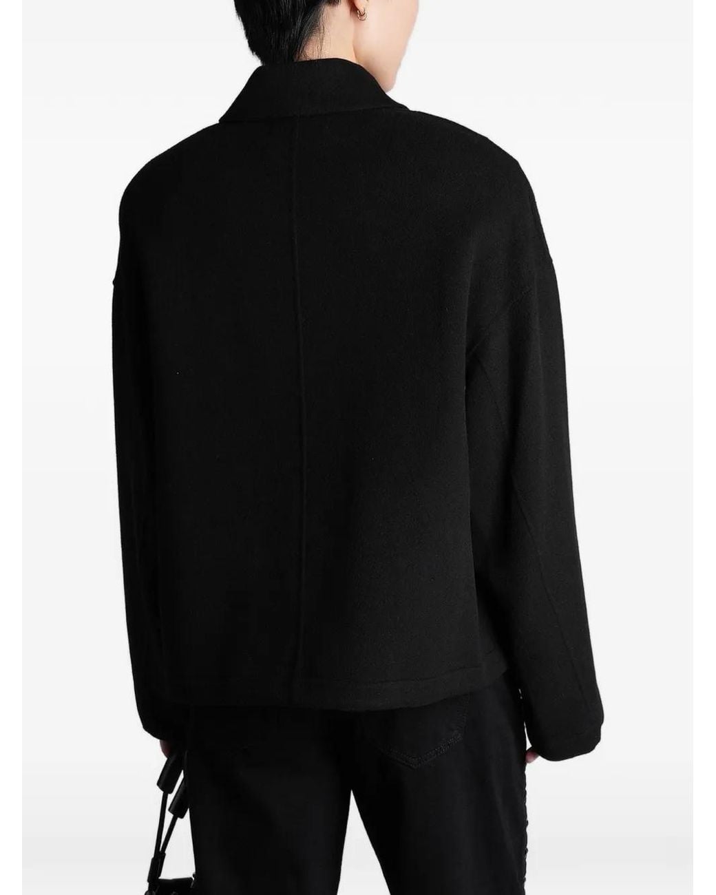 IRO Black Ampstack Asymmetric Zip-Fastening Jacket