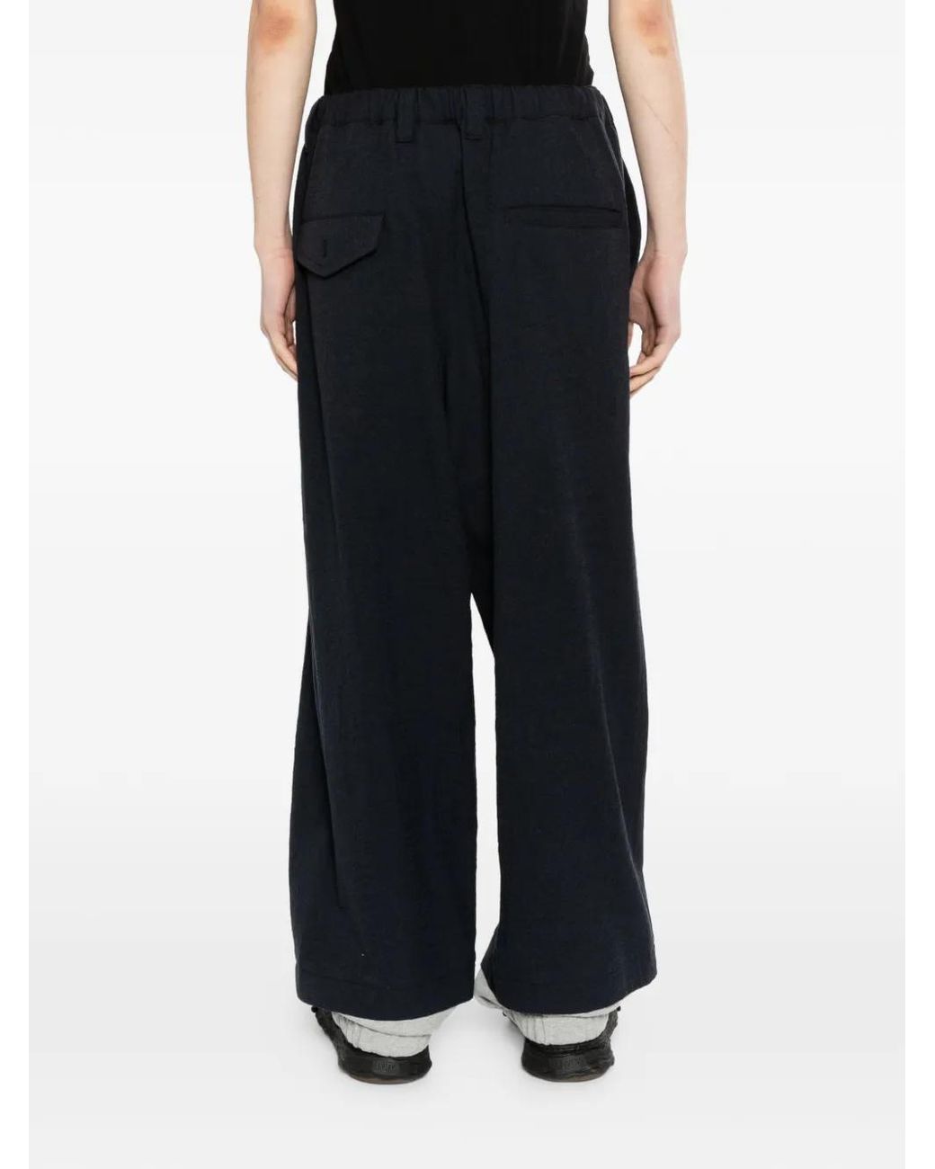 Maison Mihara Yasuhiro Blue Mix Layered Wool Trousers for men