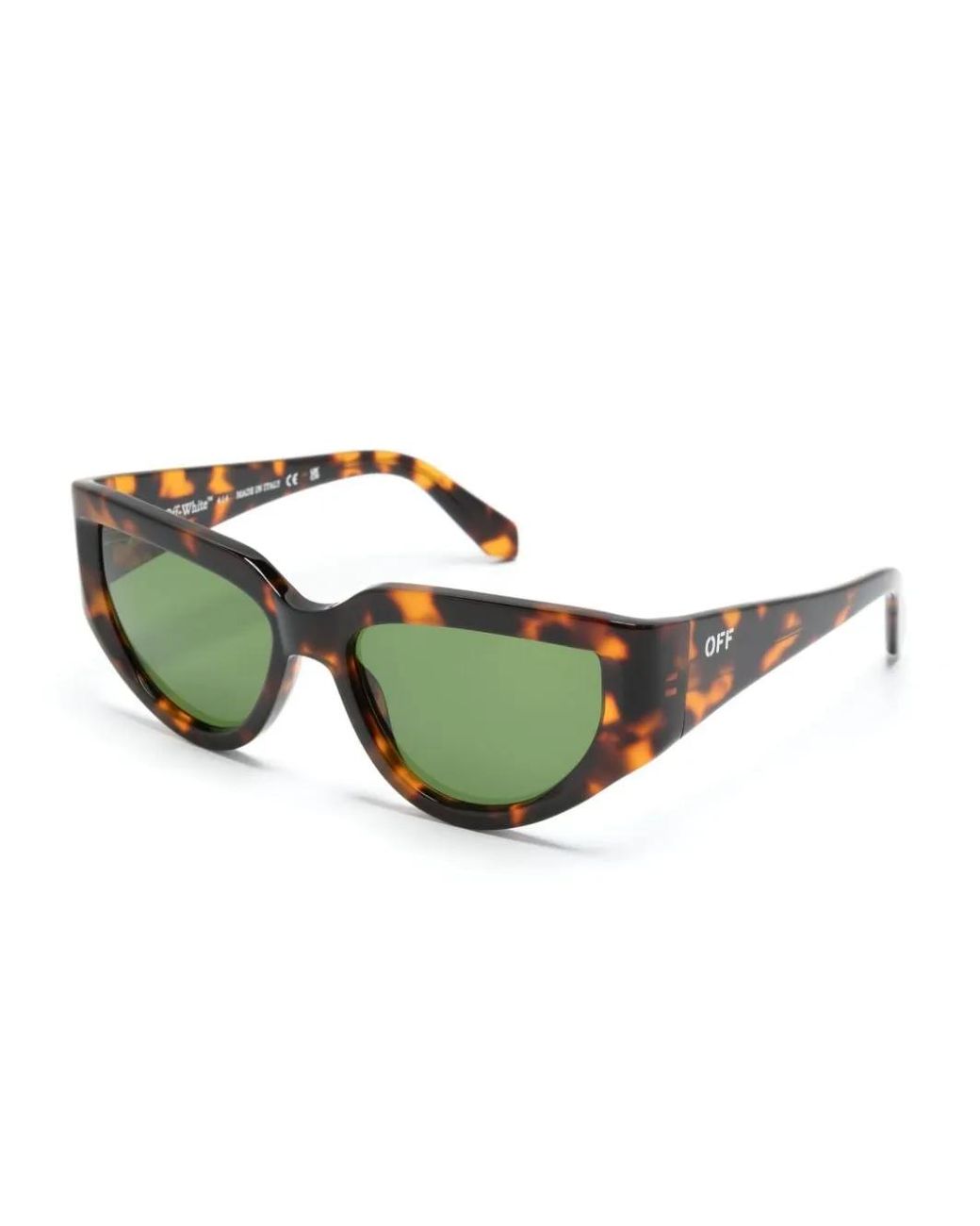 Off-White c/o Virgil Abloh Green Seward Cat-Eye Frame Sunglasses