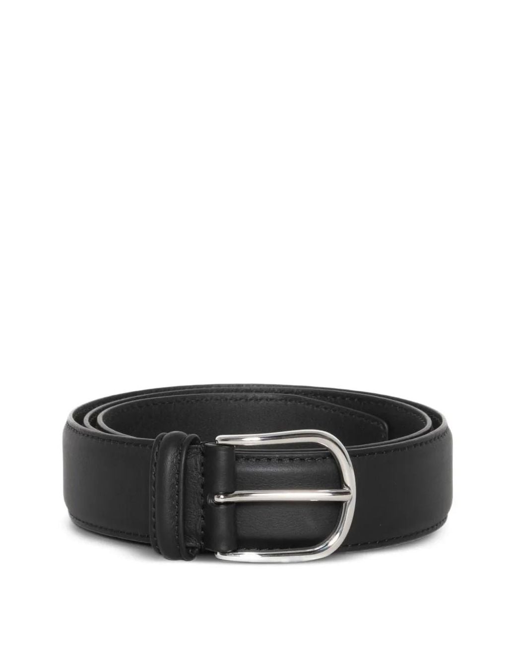 Andersons Black Metal Buckle Belt for men