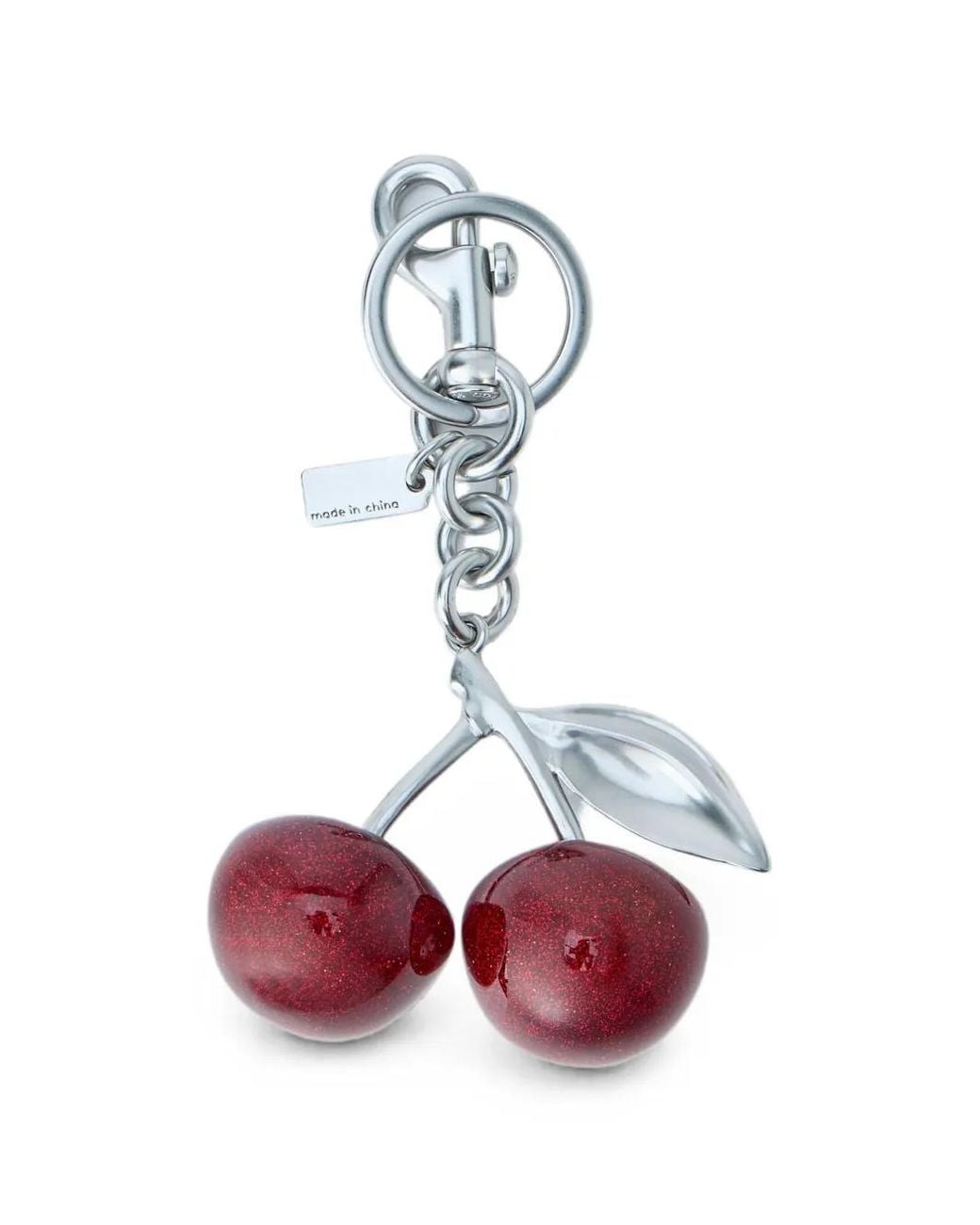 COACH White Cherry Bag Charm