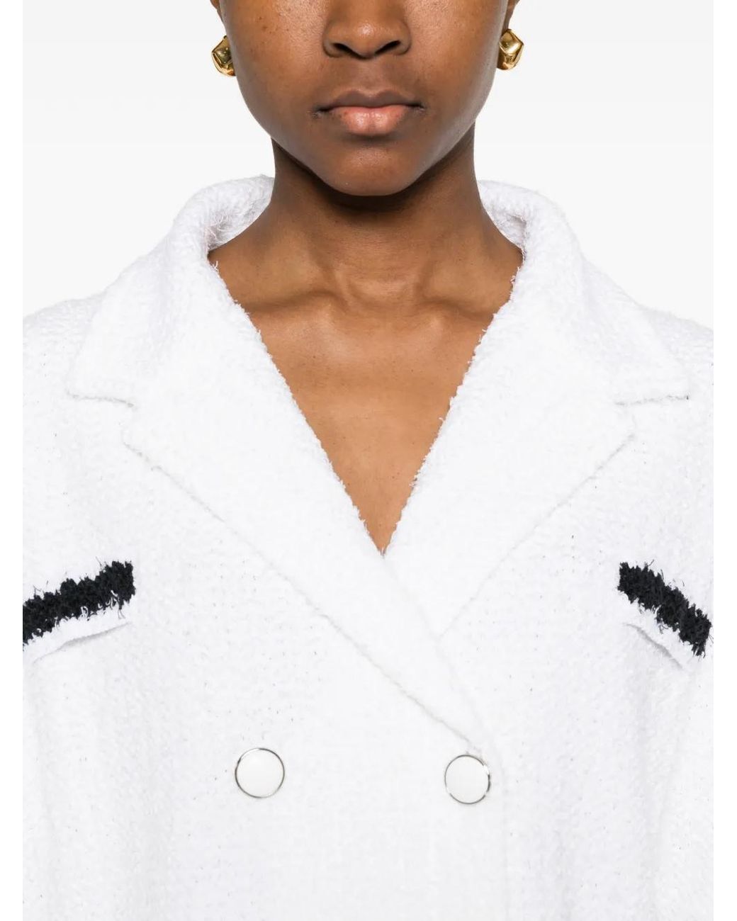Neera White Double-Breasted Jacket