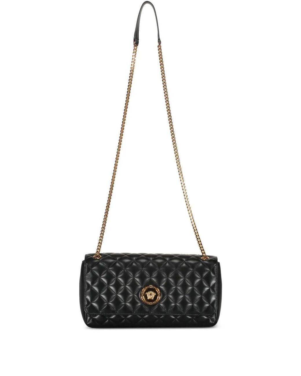 Borsa A Tracolla Trapuntata di Versace in White