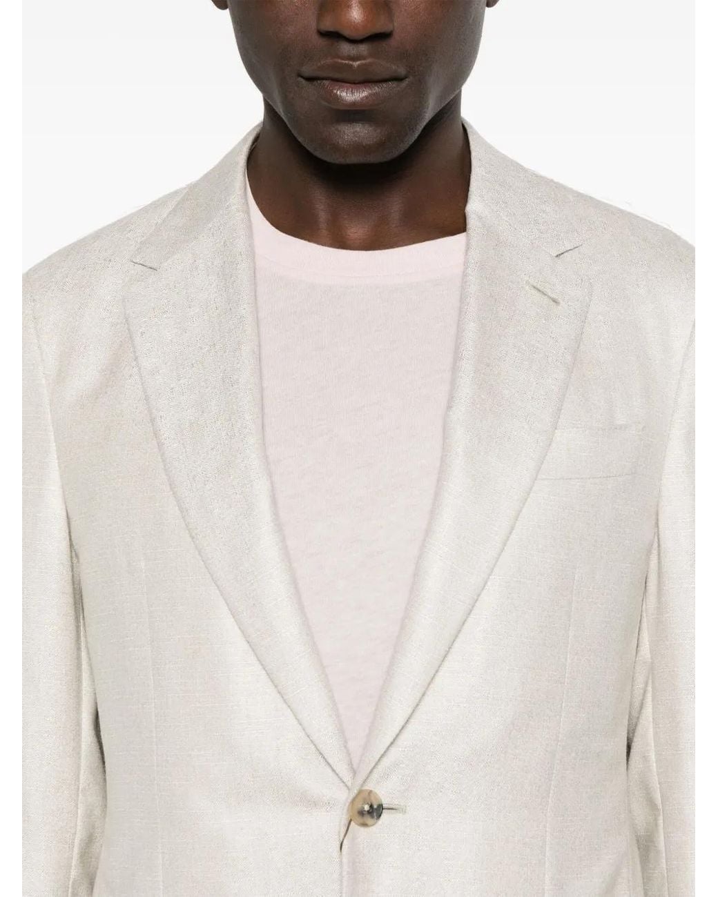 Blazer Con Botones Canali de hombre de color White