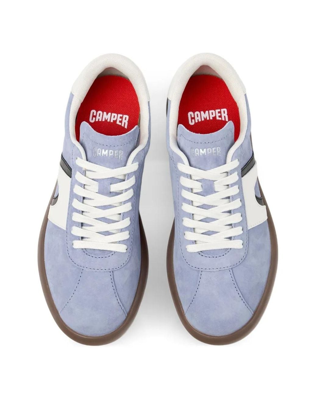 Camper White Pelotas Soller Suede Sneakers
