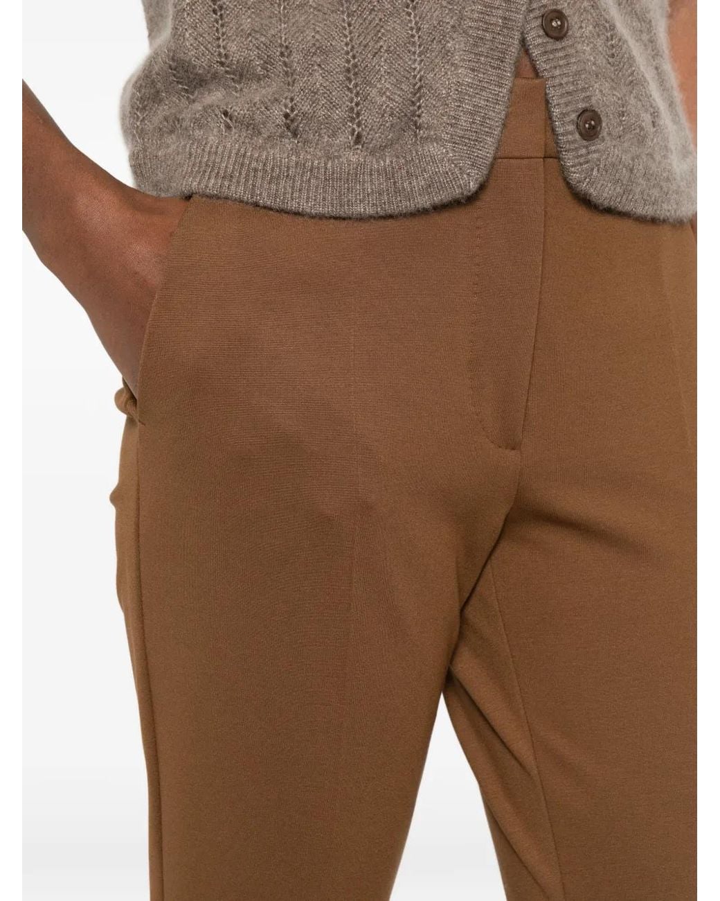 Max Mara Brown Pegno Pocket Trousers