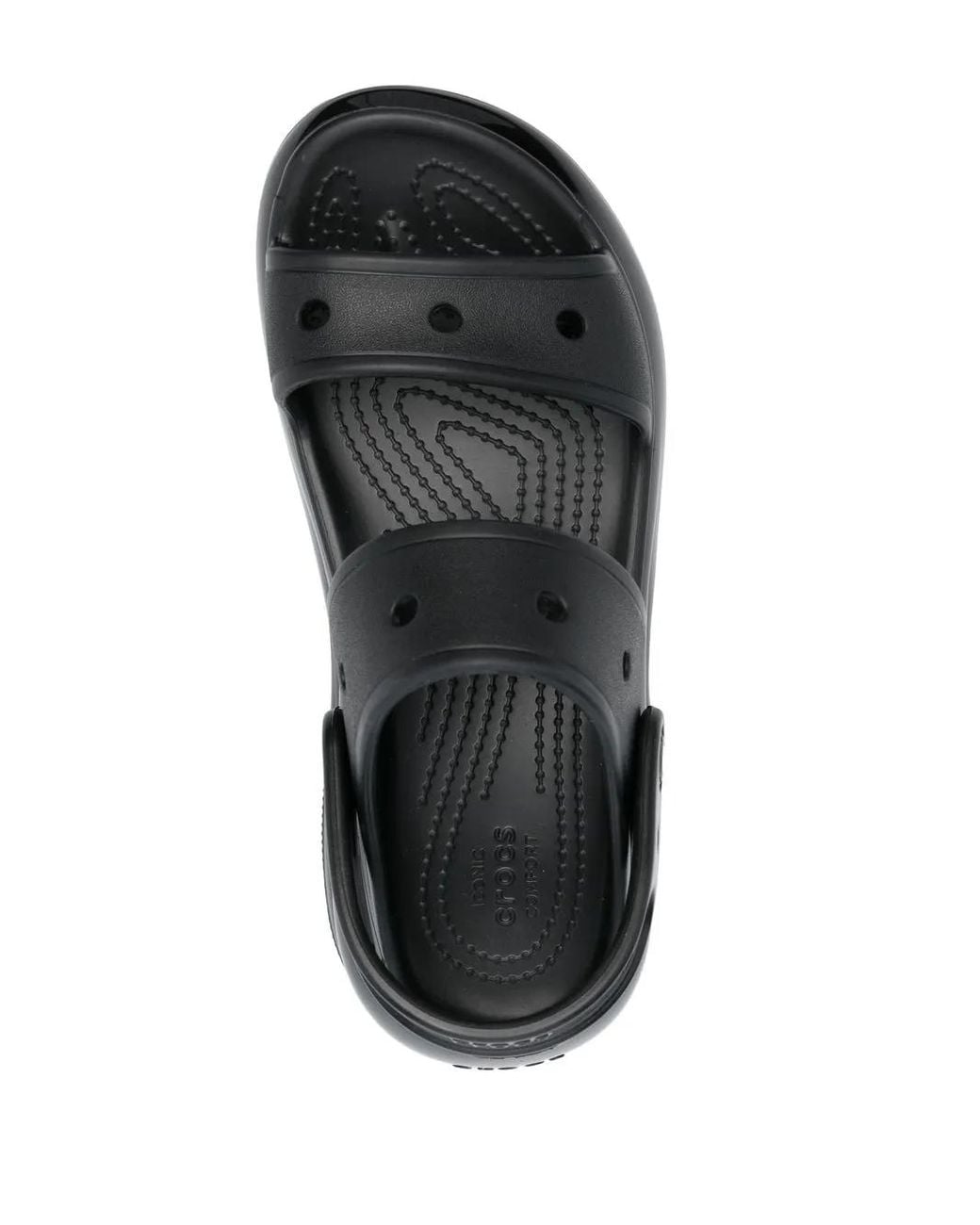 CROCSTM Black Mega Crush Rubber Sandals