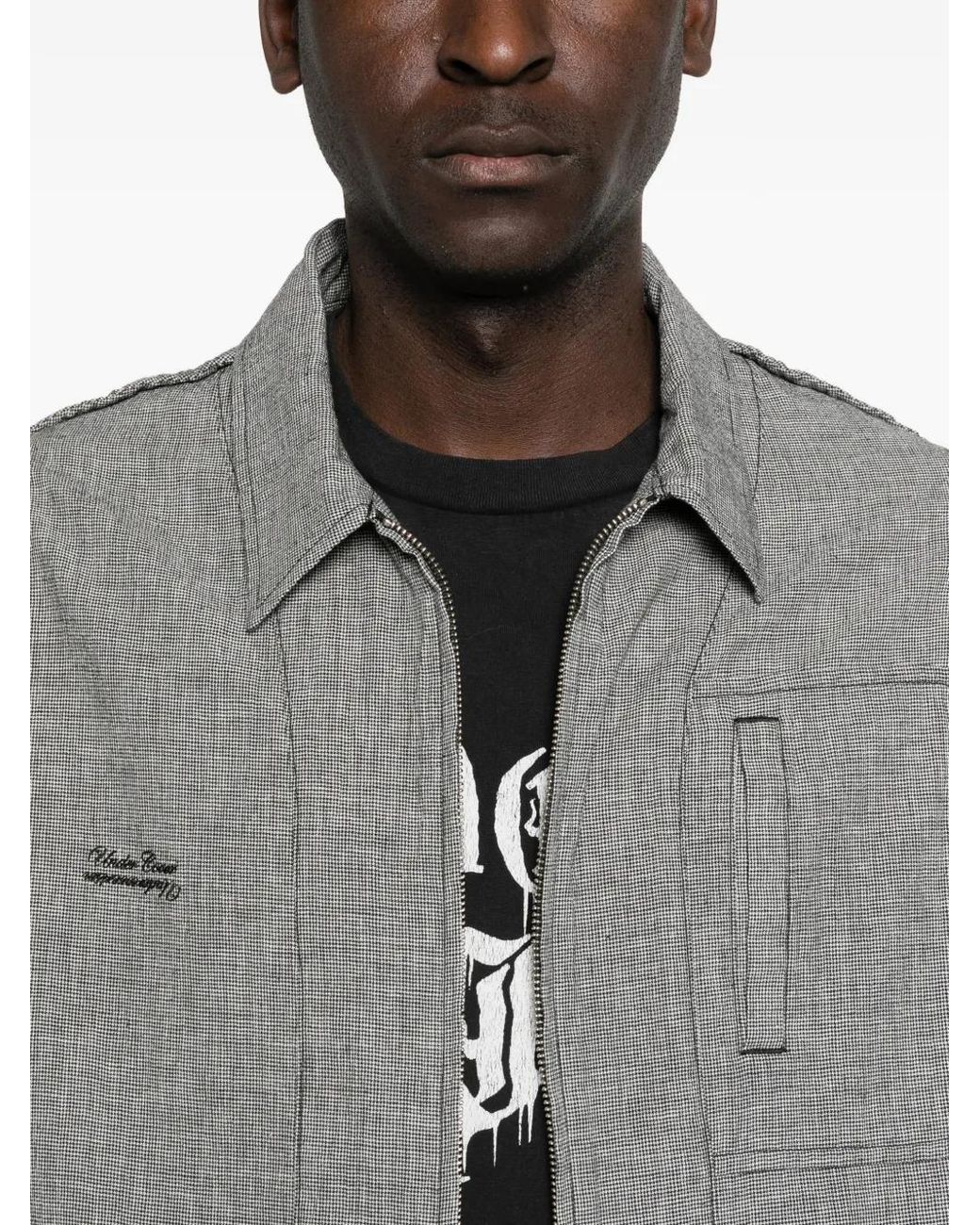 Undercover Gray Surchemise À Fermeture Zippée for men