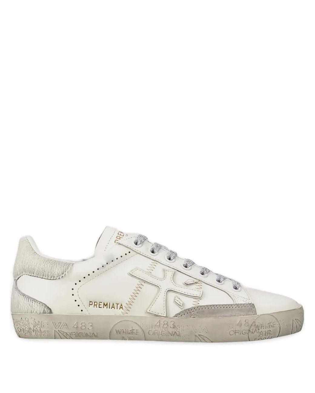 Premiata White Steven 7608 Sneakers