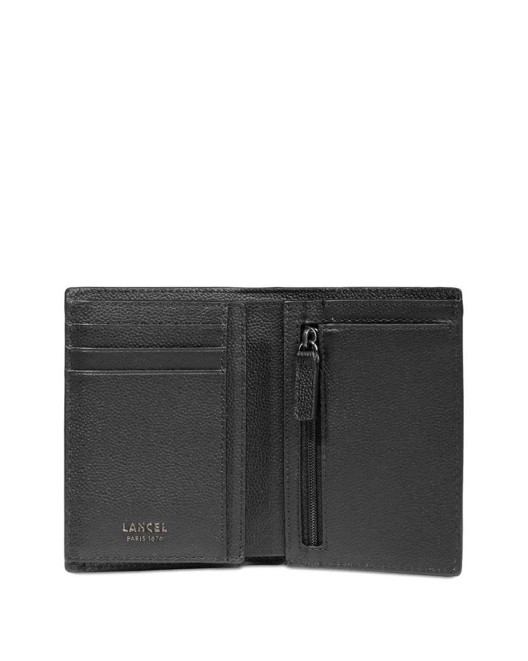 Lancel Black Charlie Leather Wallet for men