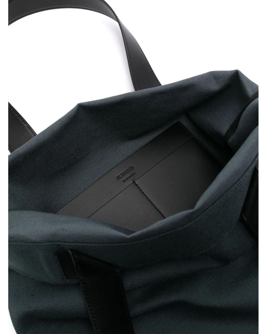 Jil Sander Black Logo-Print Canvas Tote Bag