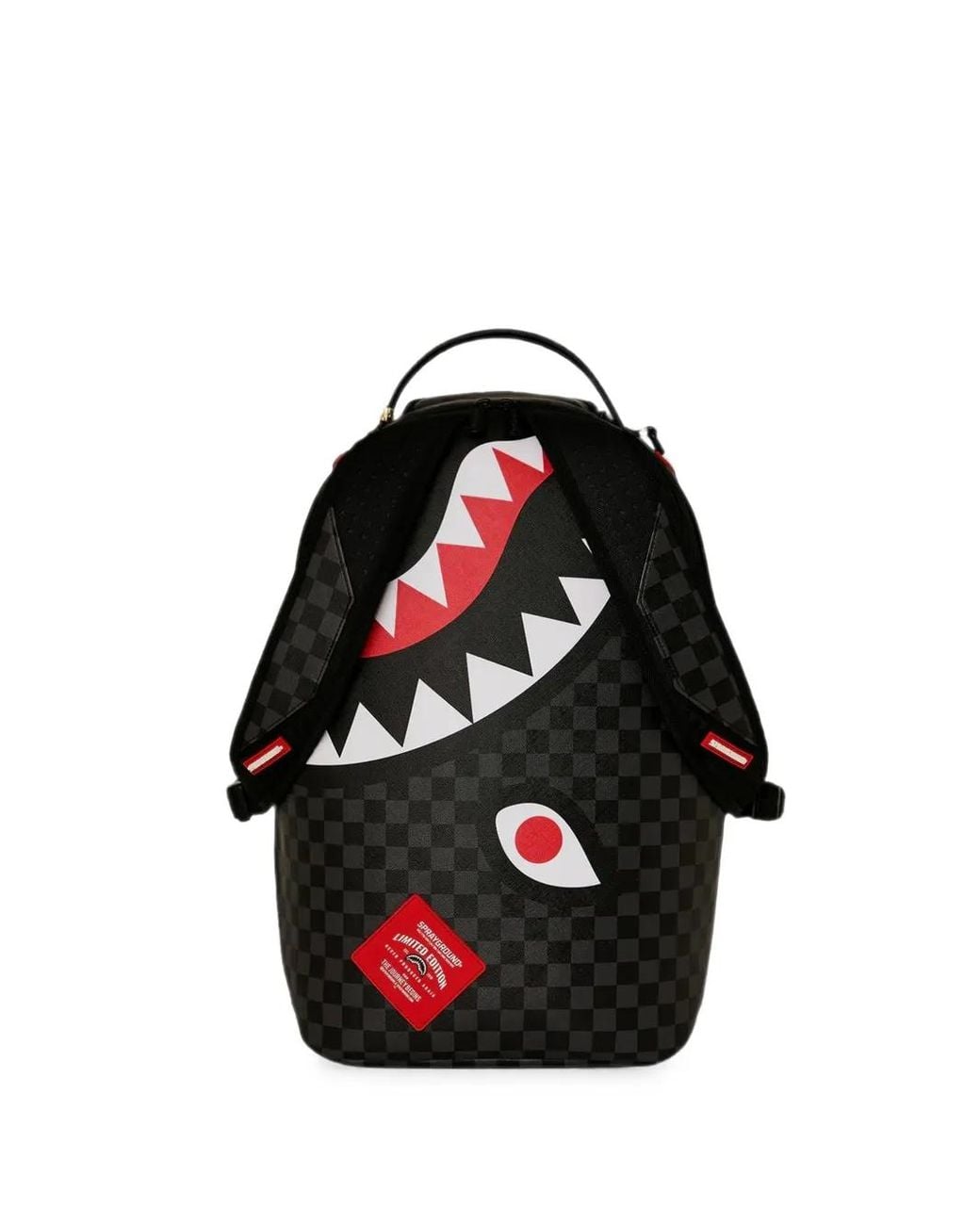Sprayground Black Checkerboard-Print Backpack