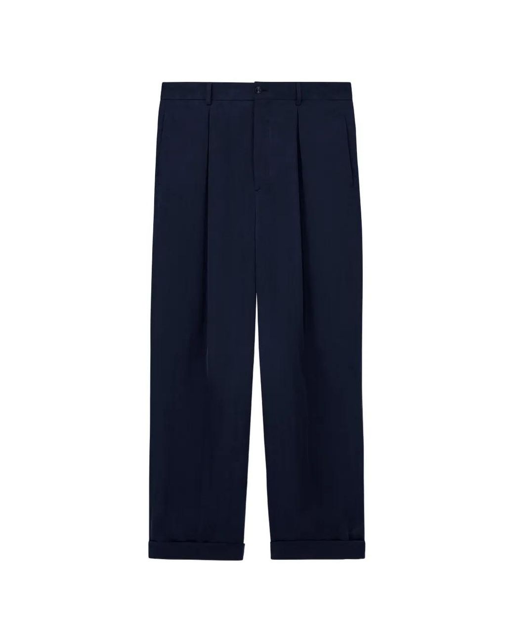 Giorgio Armani Blue Pantalon Ample À Design Plissé for men
