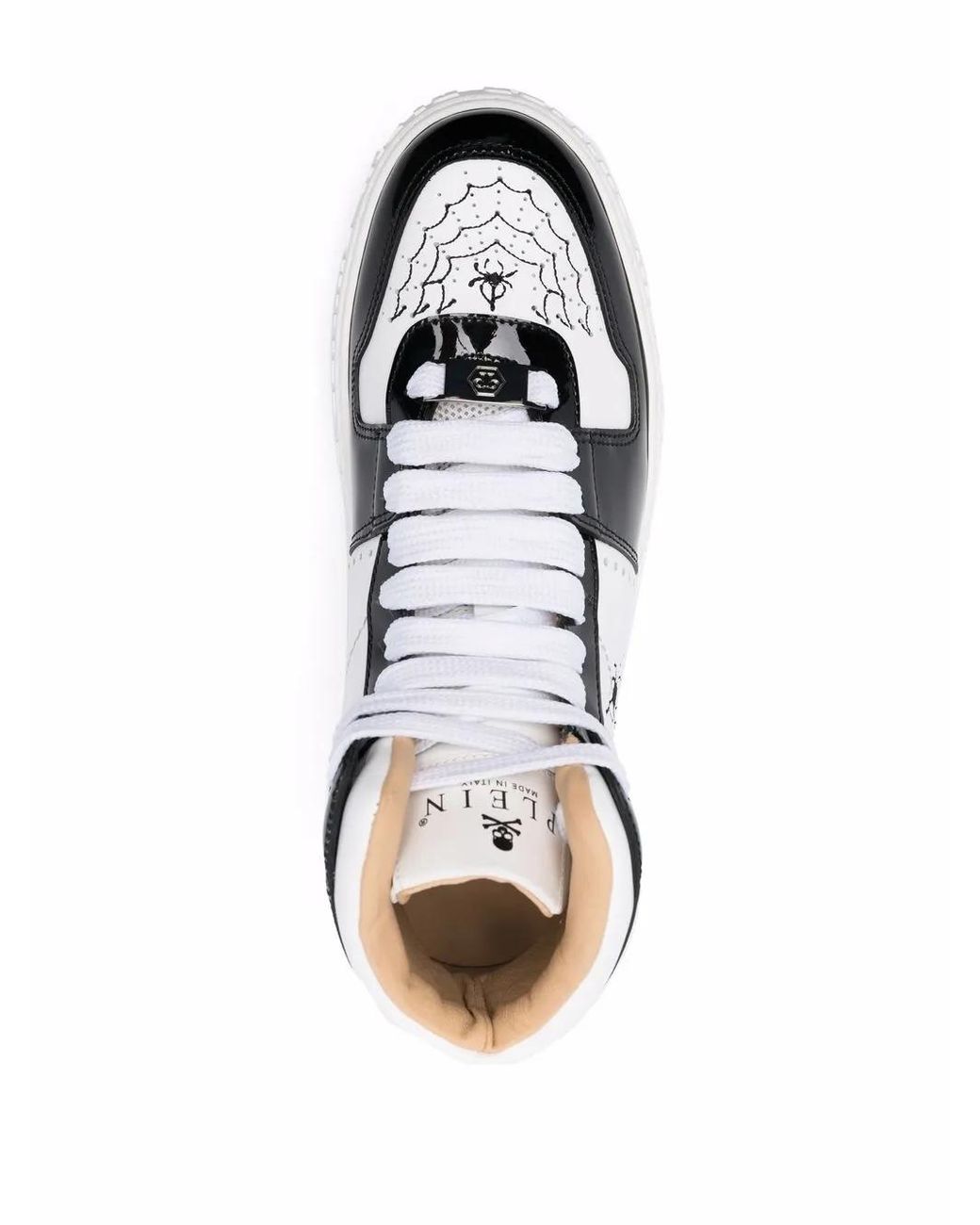 Philipp Plein Black Leather High-Top Sneakers