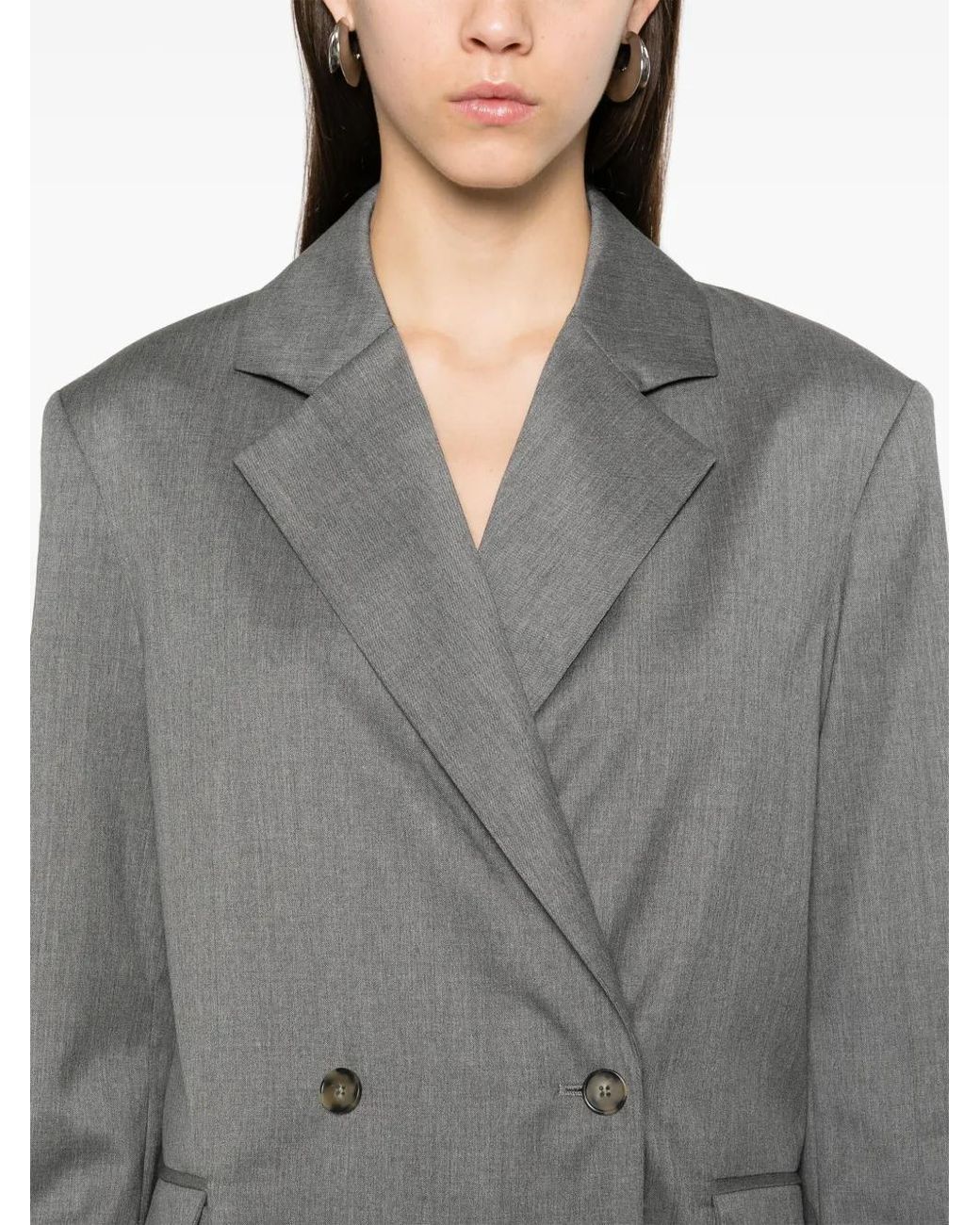 Loulou de Saison Gray Tailored Twill Blazer