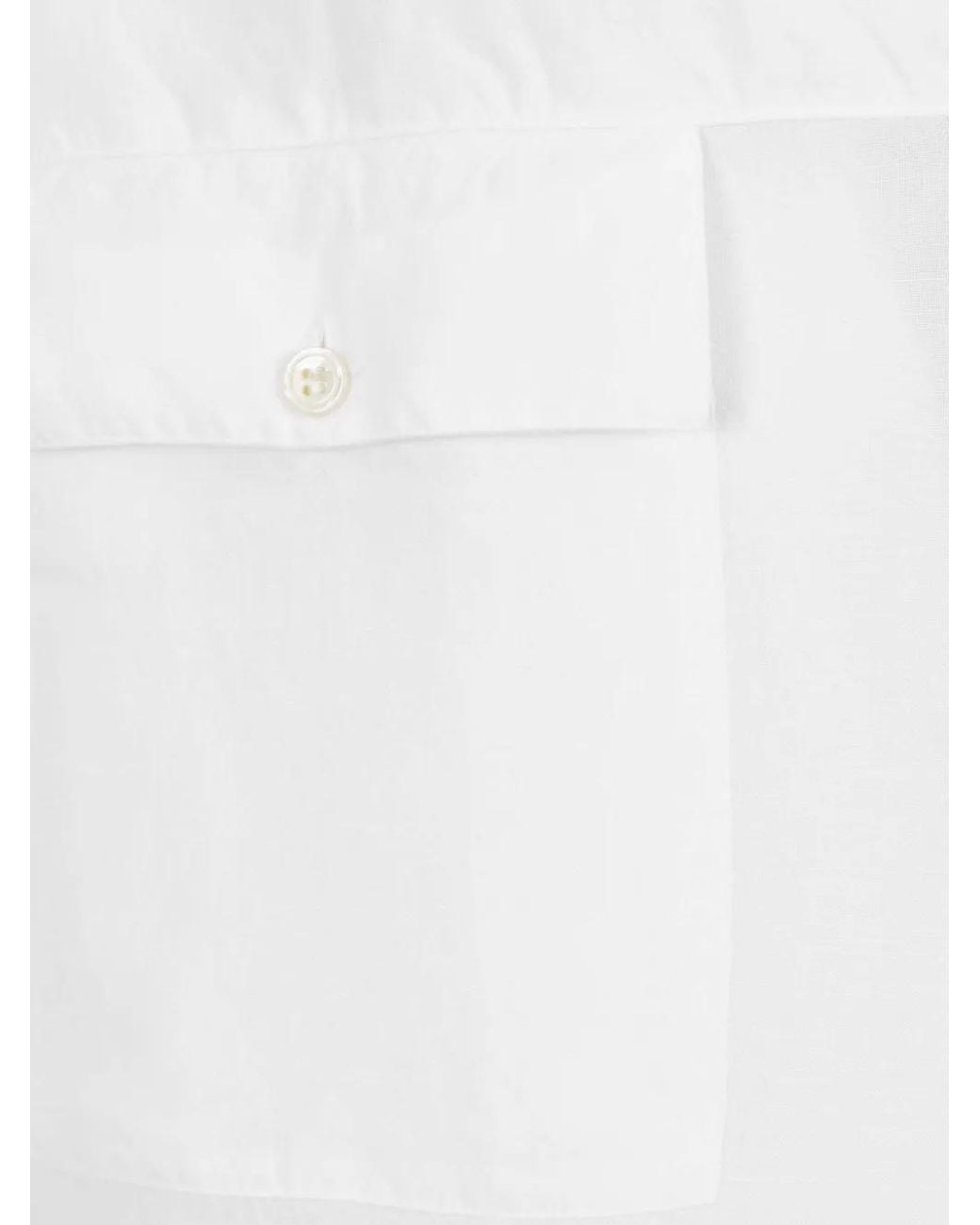 Vincenzo Di Ruggiero White Camp-Collar Flap-Pocket T-Shirt for men