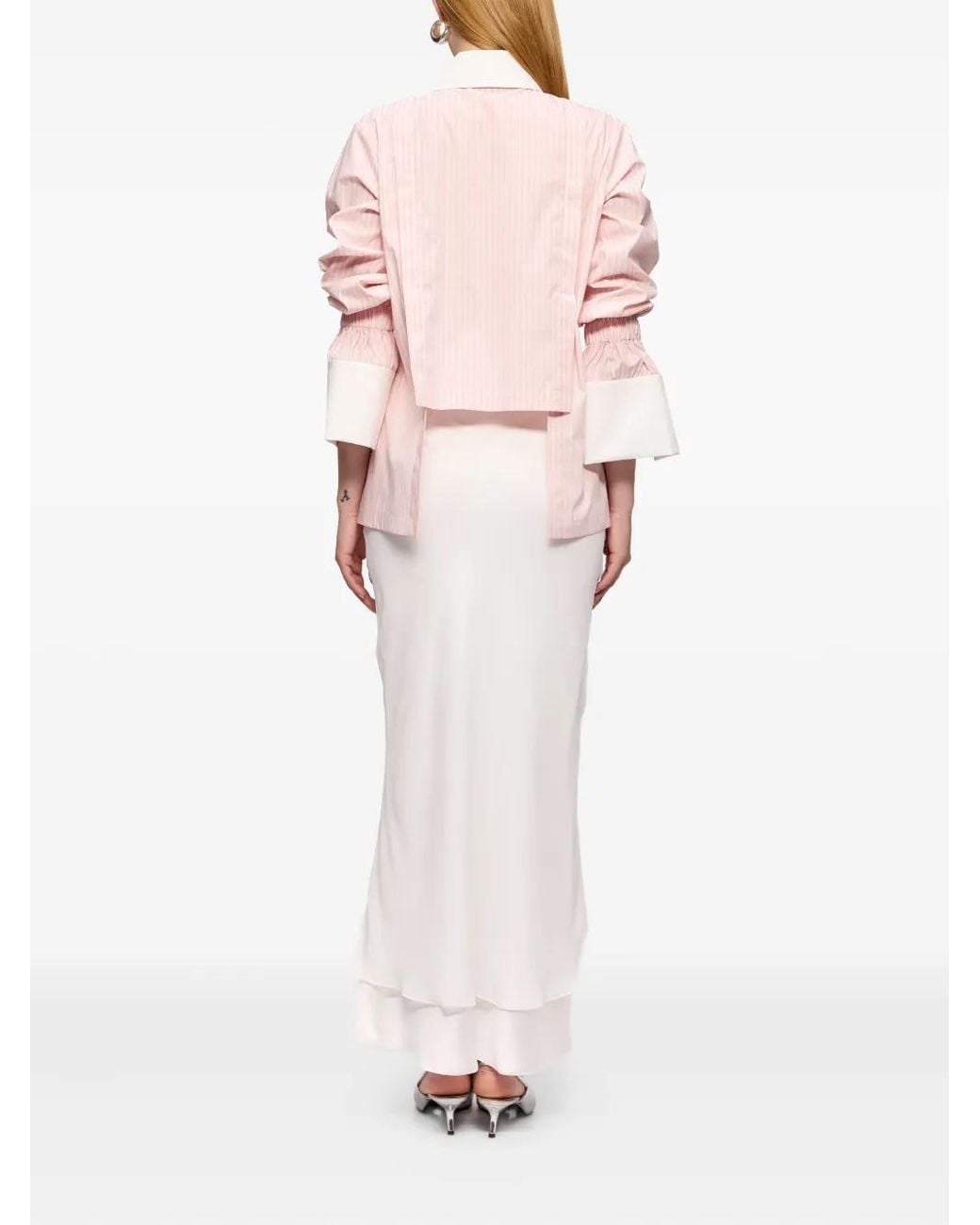 V:PM ATELIER Pink Ginny Striped Shirt