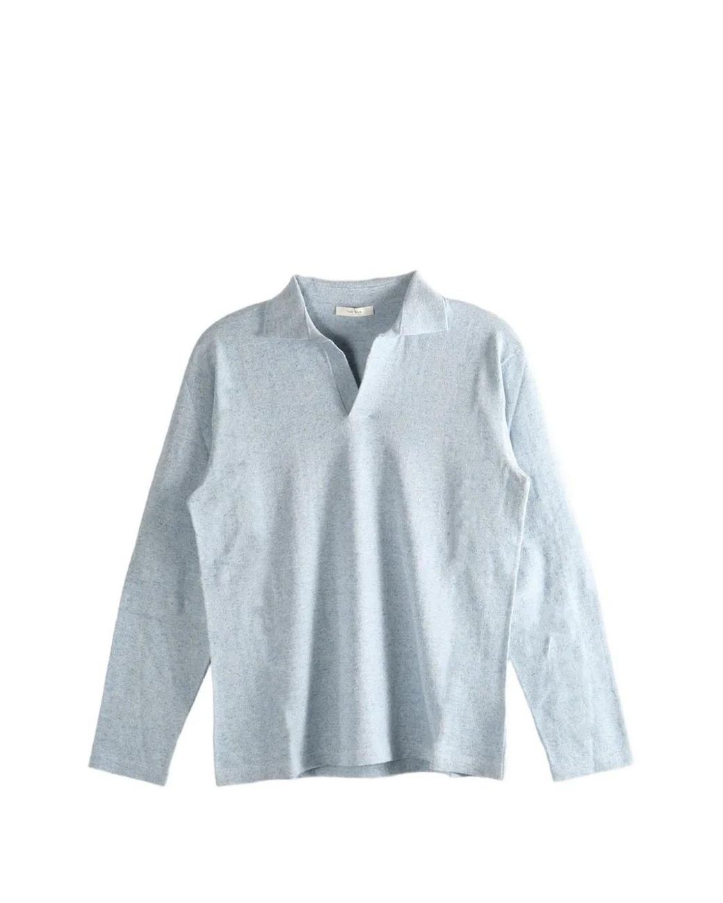 The Row Blue Niosa V-Neck Top