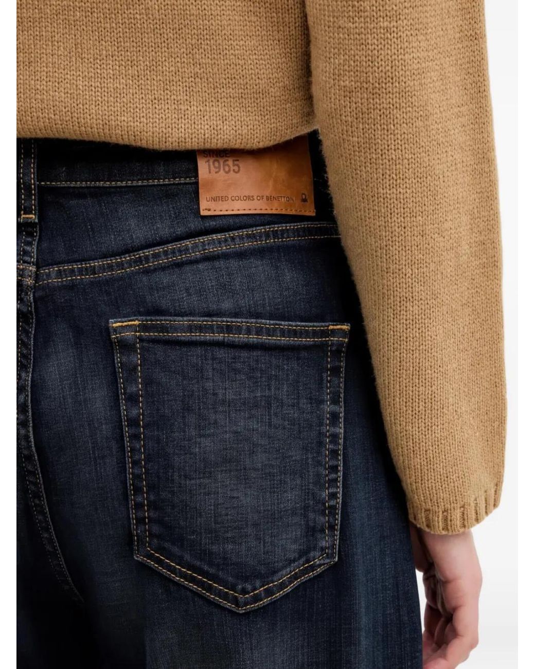 Benetton Blue Patch-Pocket Jeans