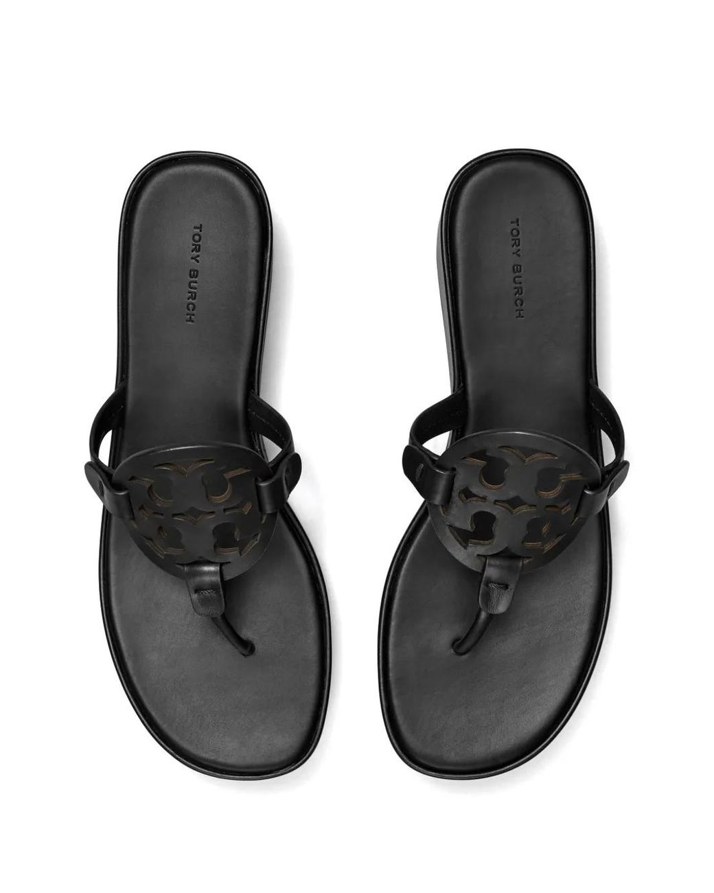Tory Burch Black Miller Wedge Sandals