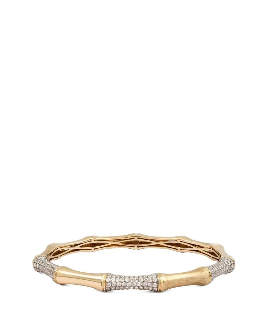 Rainbow K Multicolor Bracelet Style Bambou Serti De Diamants