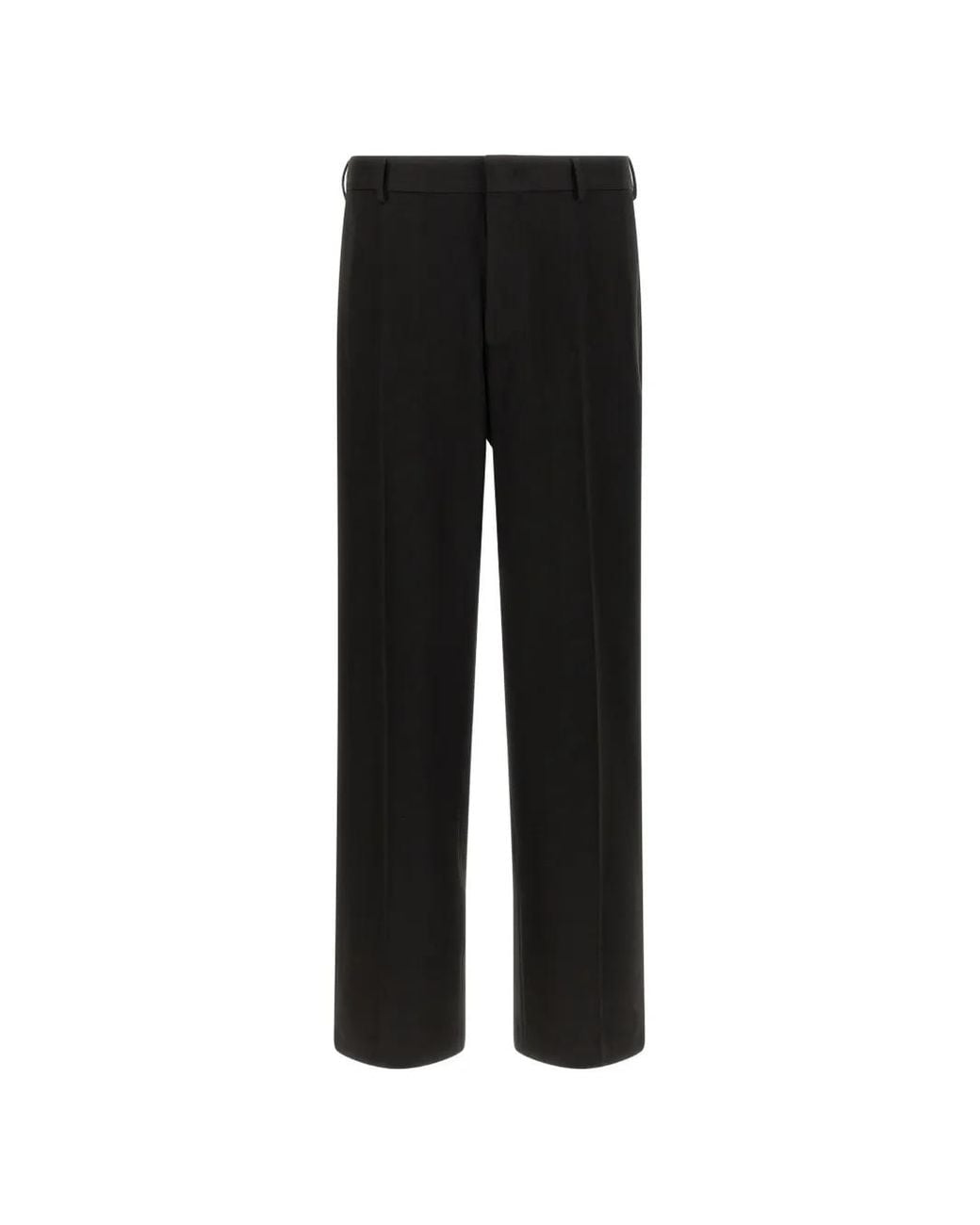 Cellar Door Black Milo Pressed-Crease Trousers for men