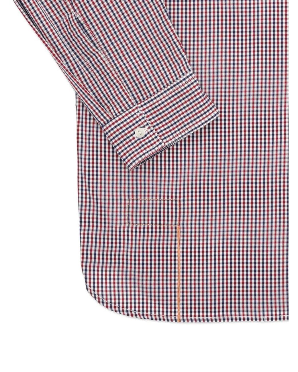 Fortela Purple Work Plaid Patch-Pocket Shirt for men