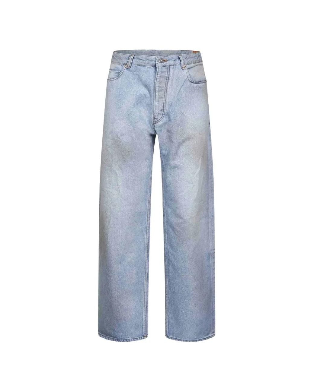 Balenciaga Blue Distressed Fit Jeans for men