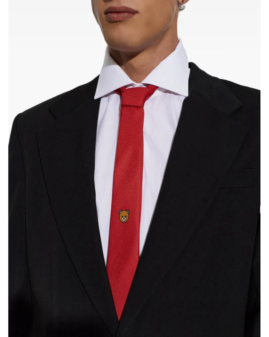 Moschino Logo-Embroidered Tie for men
