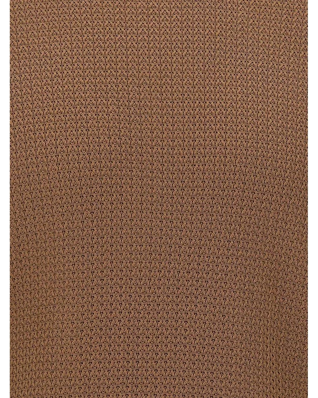 FILIPPO DE LAURENTIIS Brown Interwoven Cotton Sweater for men