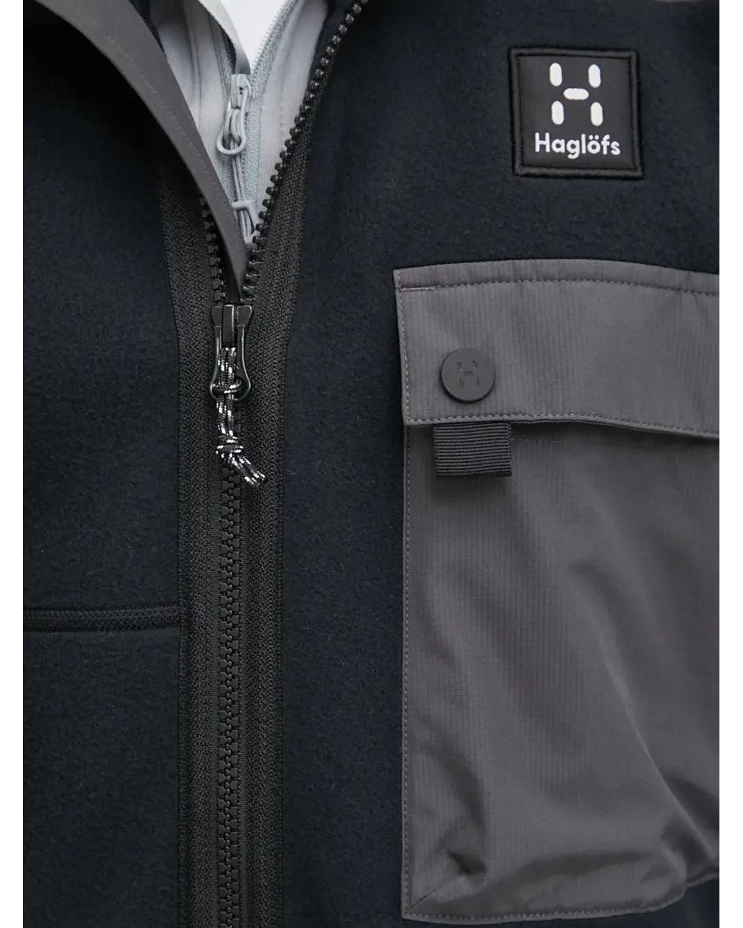 Haglöfs Black Hooded Pocket Sweater for men