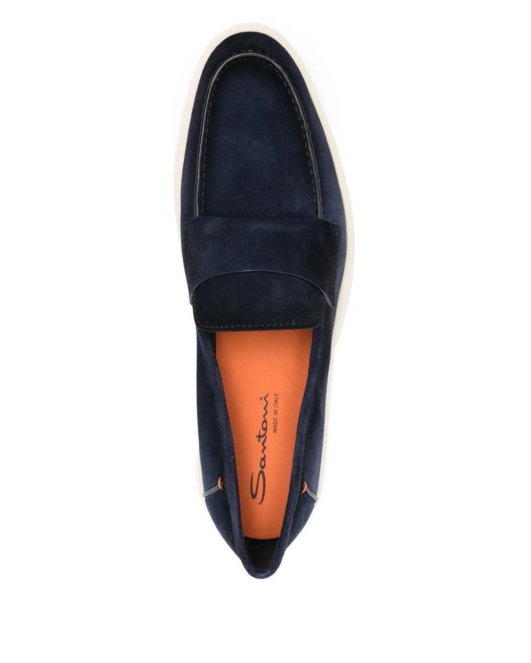 Santoni Loafer Aus Wildleder in Blue für Herren