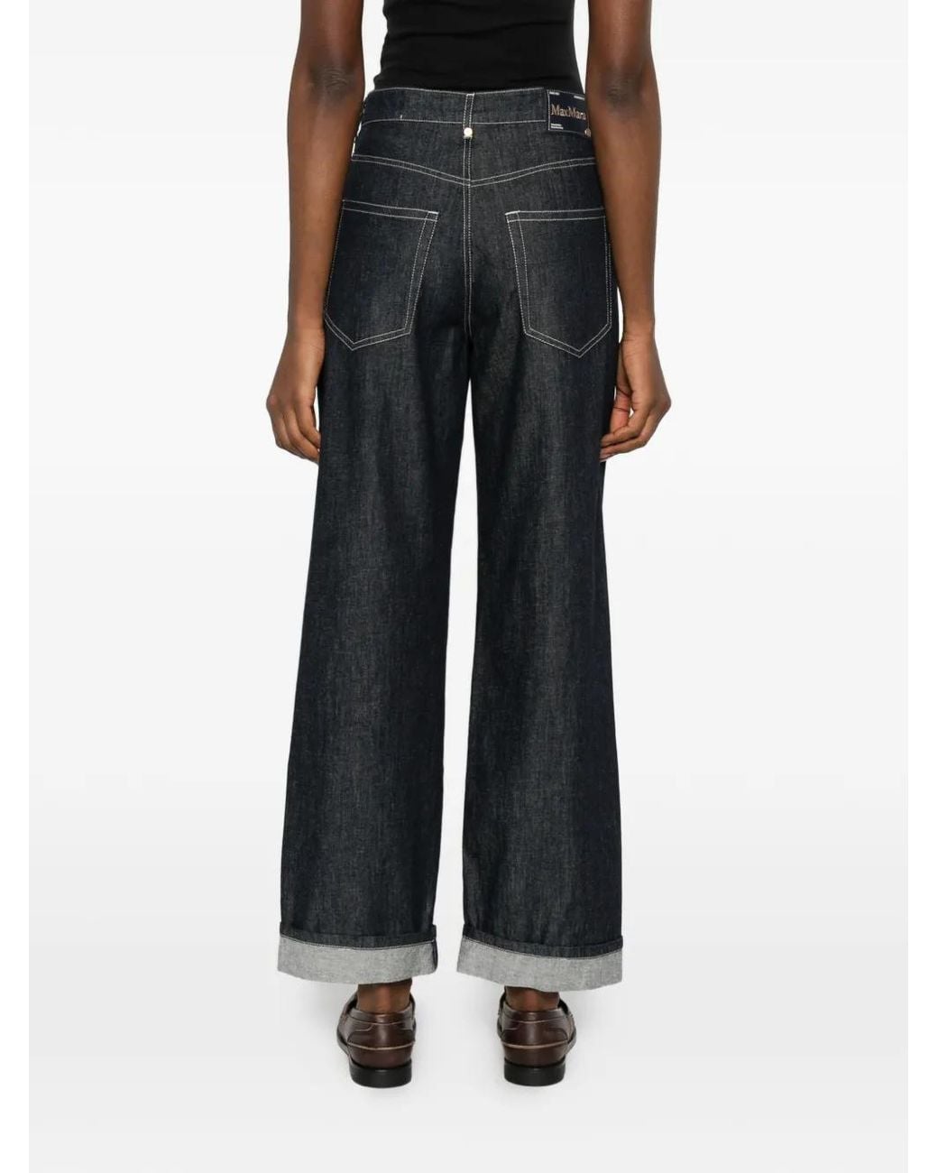 Max Mara Gray Denim Cotton Jeans
