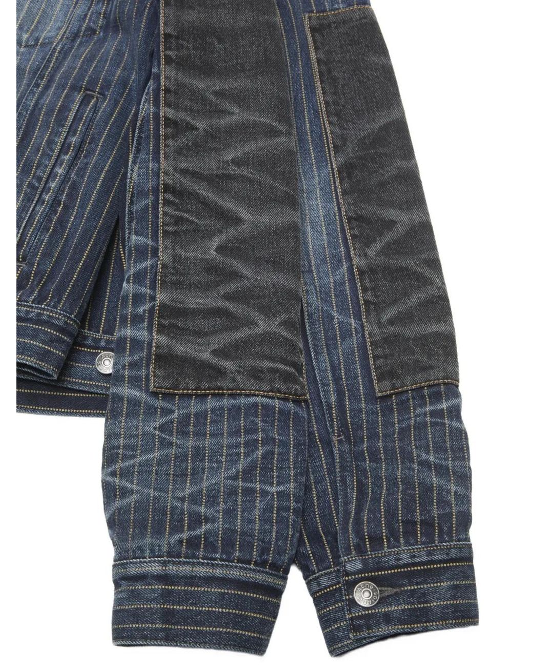 Veste En Jean À Design Patchwork Acne en coloris Blue