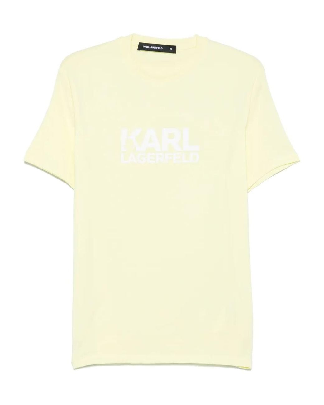 Karl Lagerfeld Yellow Logo-Print T-Shirt for men