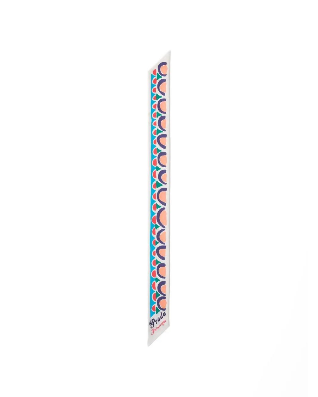 Fular Estampado Prada de color White