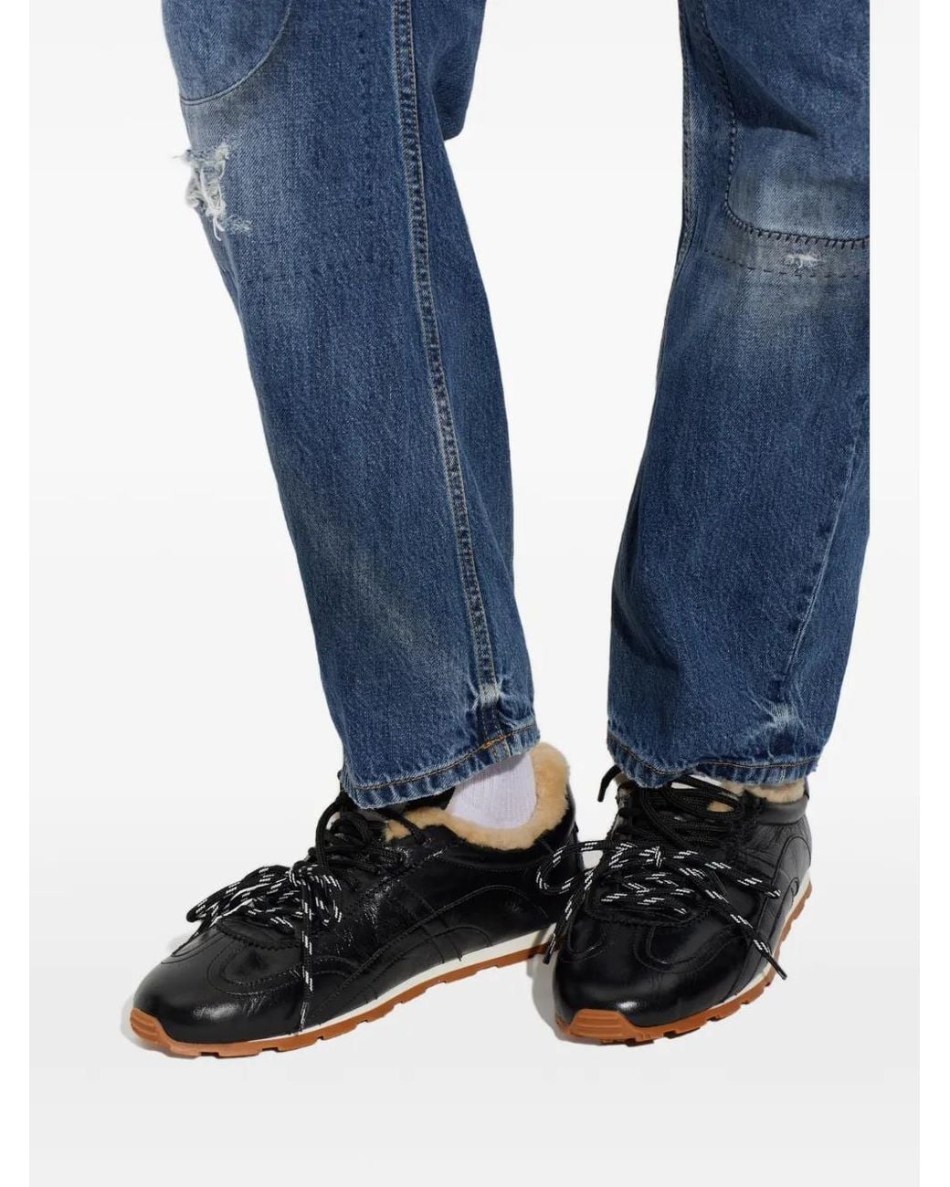 DSquared² Black Dc-642 Leather Sneakers for men