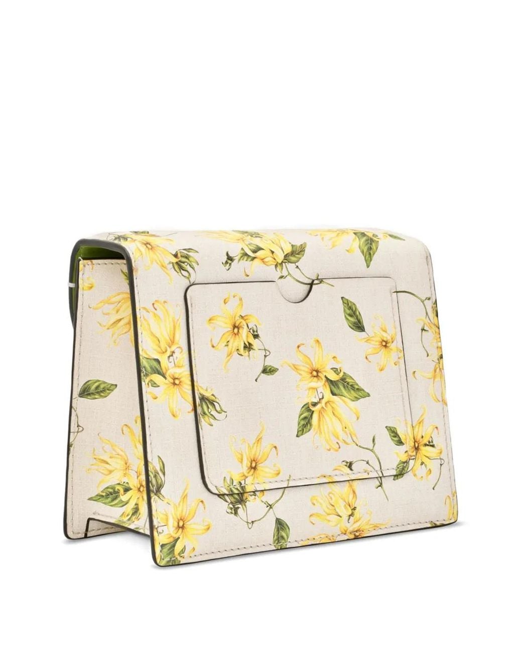 Oscar de la Renta Metallic Ylang Ylang Printed Mini Tro Bag