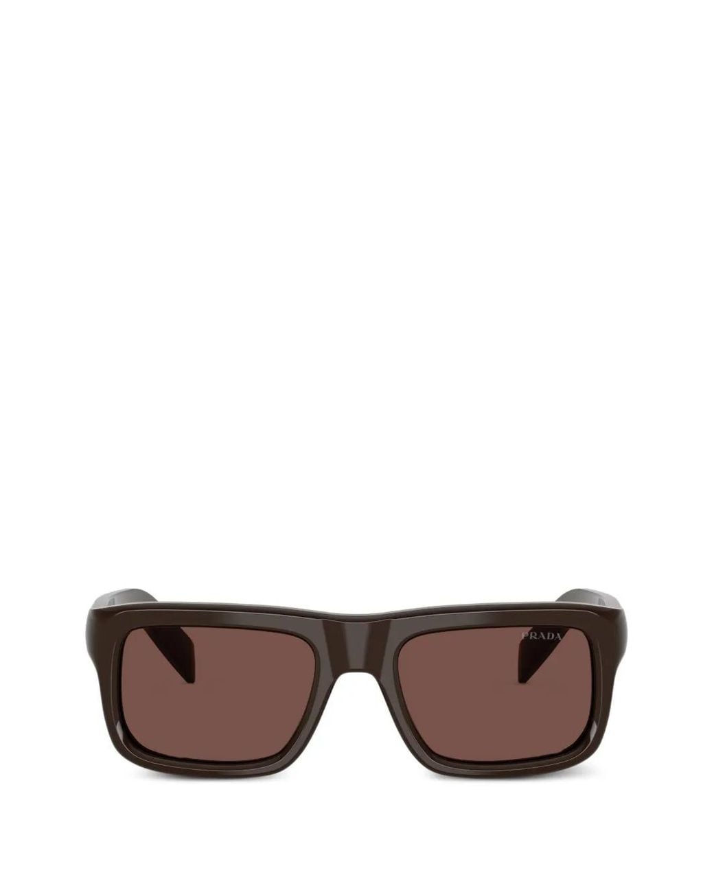 Prada Brown Rectangle-Frame Sunglasses for men