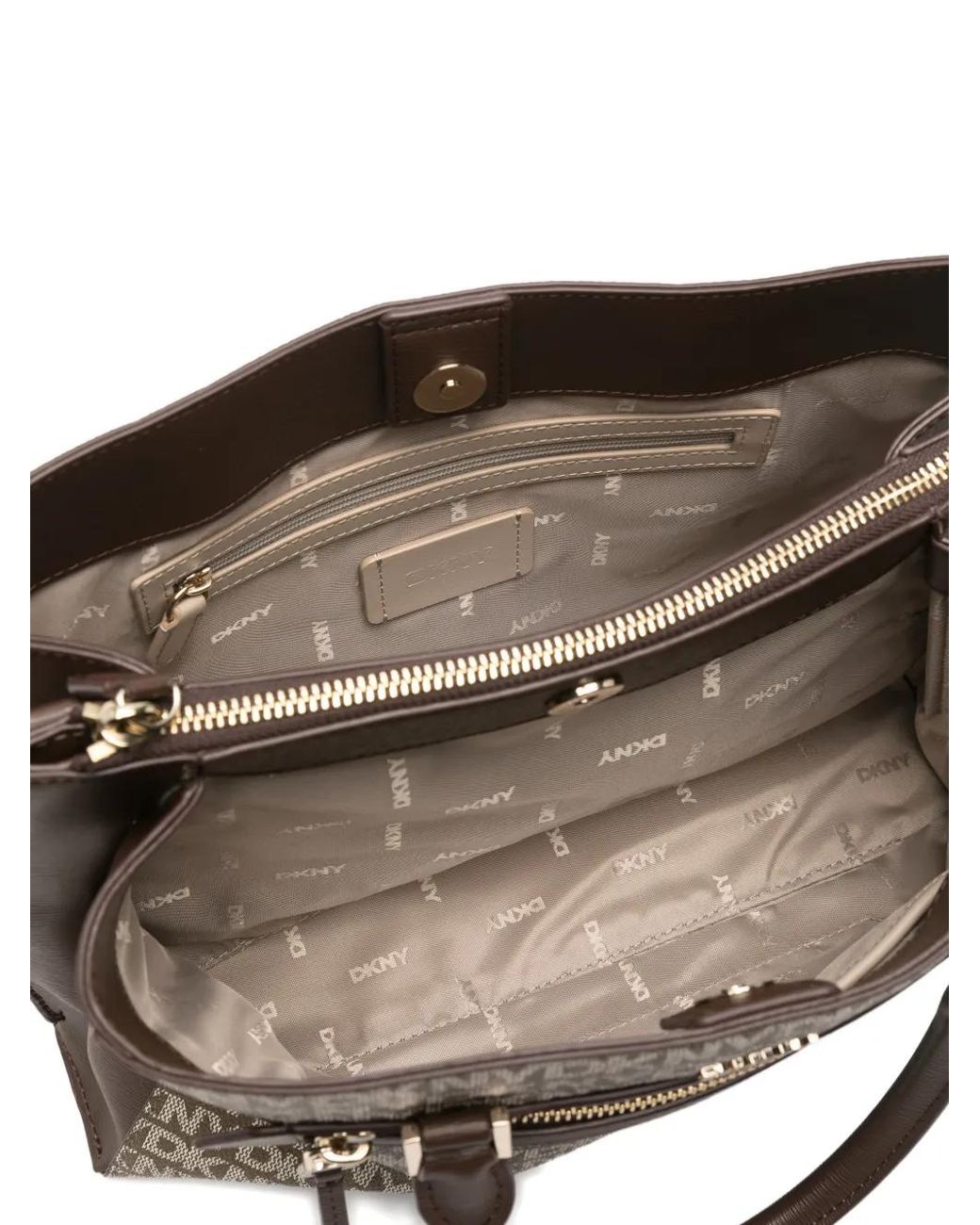 DKNY Metallic Bryant Ave Logo Tote Bag