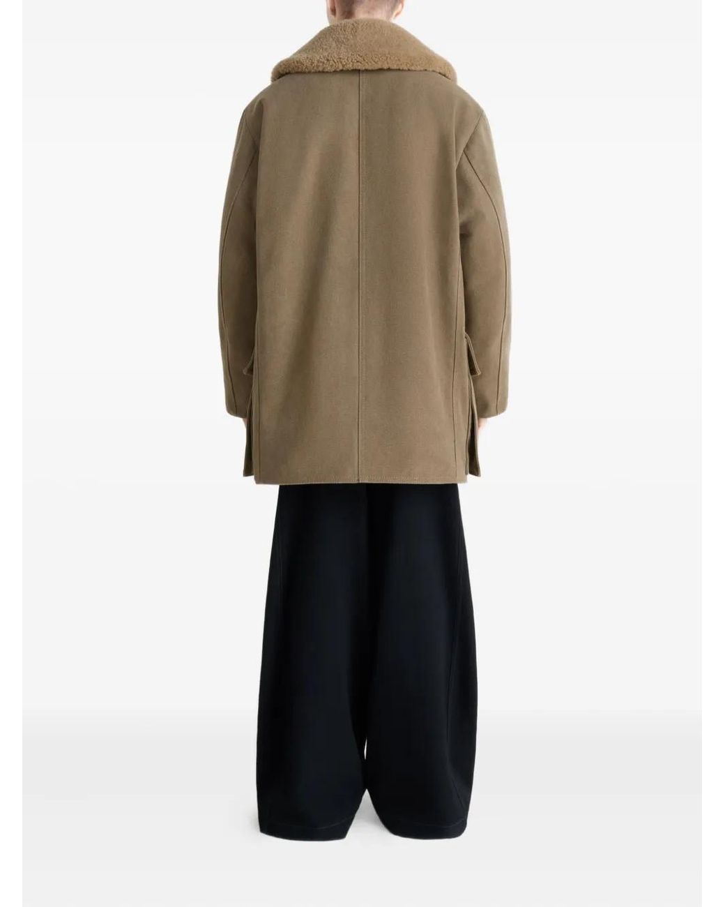 Lemaire Natural Shearling-Collar Parka for men