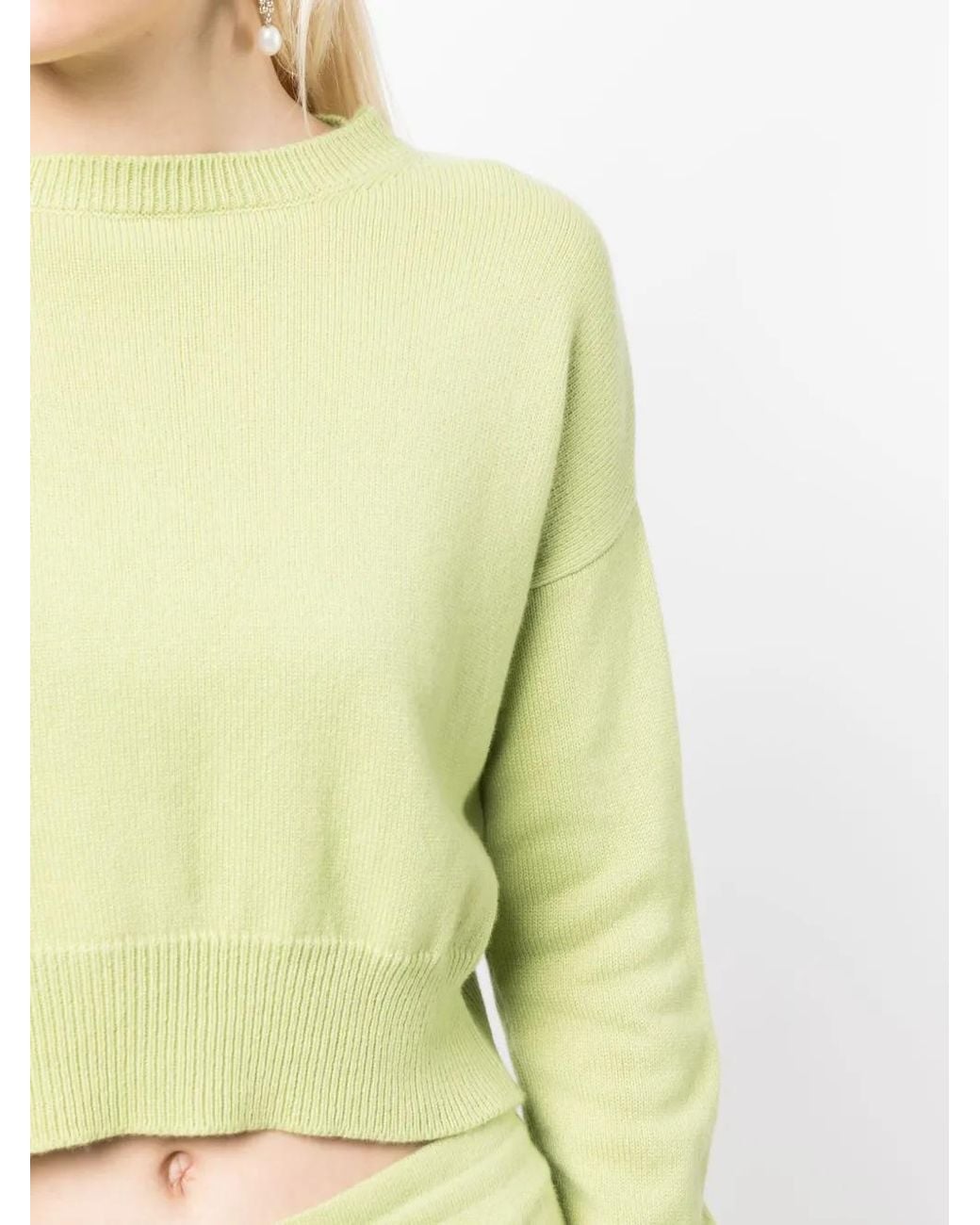Teddy Cashmere Yellow Genova Cropped Cashmere Jumper