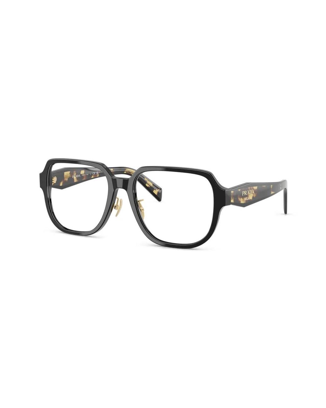 Prada Black Square-Frame Glasses